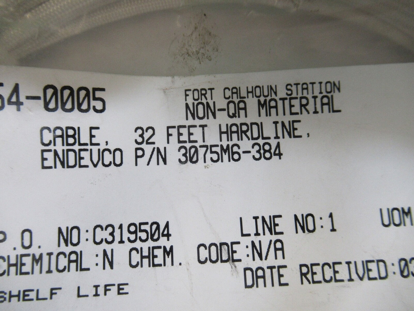 CABLE 3075M6-384 MEGGITT ENDEVCO HARDLINE 10-32 HIGH TEMPERATURE SENSOR G7-A-80