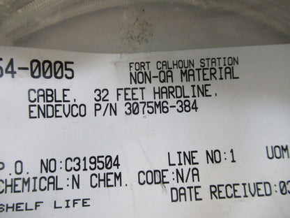 CABLE 3075M6-384 MEGGITT ENDEVCO HARDLINE 10-32 HIGH TEMPERATURE SENSOR G7-A-80