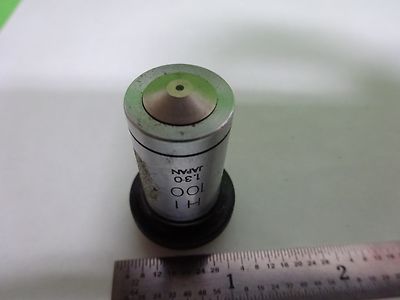 MICROSCOPE PART OBJECTIVE OLYMPUS JAPAN HI 100X OPTICS AS IS BIN#H7-A-10