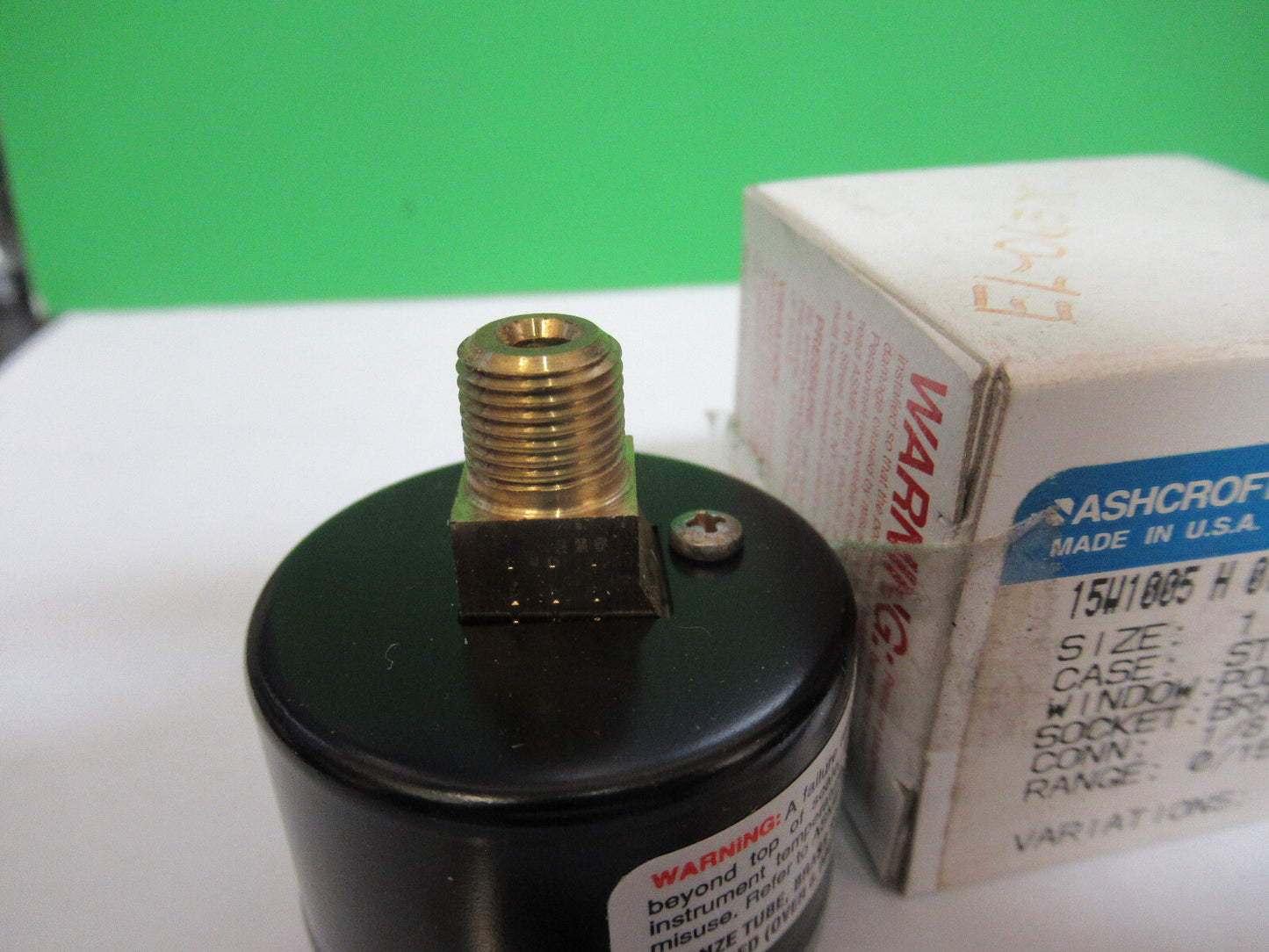ASHCROFT 15 PSI MANOMETER PRESSURE DIAL GAUGE PNEUMATIC AIR AS PICTURED &Q4-A-15