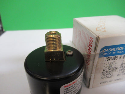 ASHCROFT 15 PSI MANOMETER PRESSURE DIAL GAUGE PNEUMATIC AIR AS PICTURED &Q4-A-15