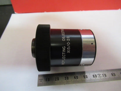 BECK UK REFLECTIVE OBJECTIVE 15X RARE OPTICS MICROSCOPE PART AS PICTURED T7-A-83