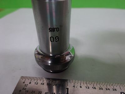 MICROSCOPE PART OBJECTIVE 60X ALJAE OPTICS AS IS BIN#W9-E-17