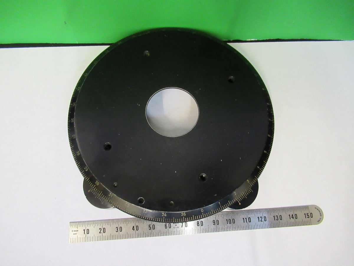 ZEISS GERMANY POL ROTABLE STAGE TABLE MICROSCOPE PART AS PICTURED X9-B-21
