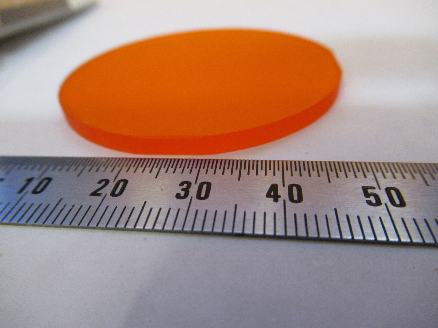 OPTICAL ex-NASA COATED ORANGE FILTER LENS PRO LASER OPTICS AS PICTURED Y1-A-24