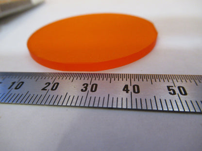 OPTICAL ex-NASA COATED ORANGE FILTER LENS PRO LASER OPTICS AS PICTURED Y1-A-24