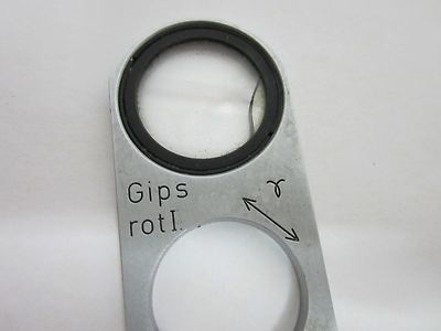 Microscope Slide Gipsum Gips [crack on Lens] Optics