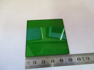 OPTICAL GLASS FILTER GREEN MICROSCOPE PART OPTICS AS PICTURED #93-A-31