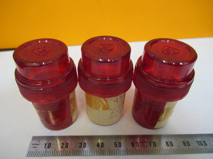 LOT 3 EA PLASTIC AO EMPTY CANS AMERICAN OPTICS MICROSCOPE AS PICTURED X6-A-03