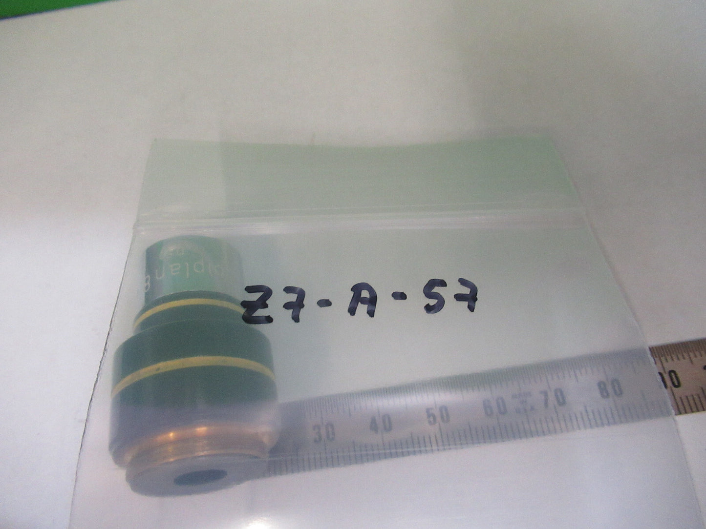 CARL ZEISS 8X EPIPLAN OBJECTIVE OPTICS  MICROSCOPE PART AS PICTURED &Z7-A-57