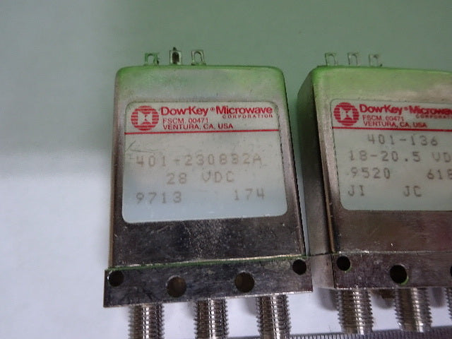 LOT 2 EA SWITCHES DOWKEY  RF MICROWAVE FREQUENCY AS IS #4B-A-14