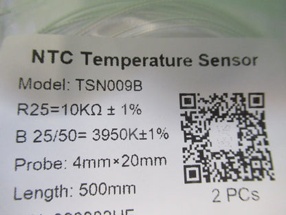 Pair Ntc Thermistor Temperature Sensor 10000 Ohms 4X20mm