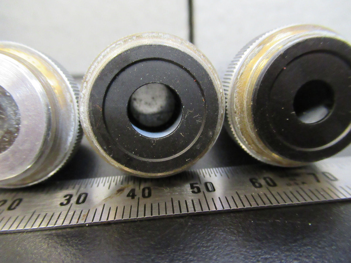 UNITRON LOT JAPAN OBJECTIVE 4X 10X 40X  MICROSCOPE PART AS PICTURED G8-A-56