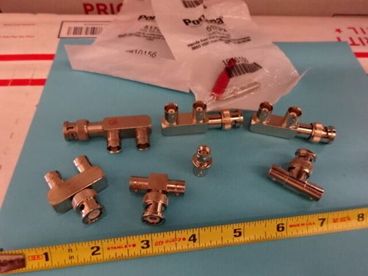 LOT BNC CONNECTOR ADAPTERS  RF MICROWAVE FREQUENCY AS PICTURED AS IS #B6H-21