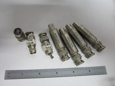 LOT 7 EA TERMINATIONS + MINI CIRCUITS CAT-6 ATTENUATORS AS IS BIN#J3-14