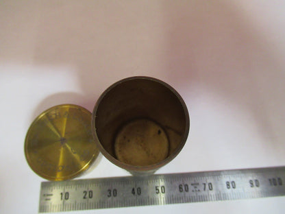 ANTIQUE BAUSCH LOMB USA EMPTY BRASS CAN MICROSCOPE PART AS PICTURED T9-A-10