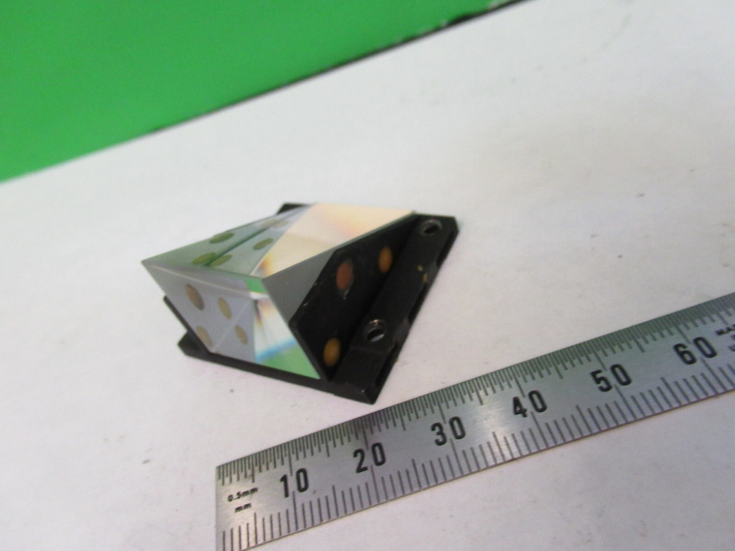LEITZ WETZLAR GERMANY MOUNTED GLASS PRISM MICROSCOPE PART AS PICTURED X2-A-49