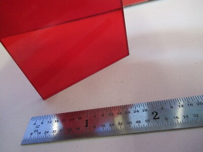 OPTICAL GLASS RED FILTER OPTICS 610nm AS PICTURED &3-FT-X14