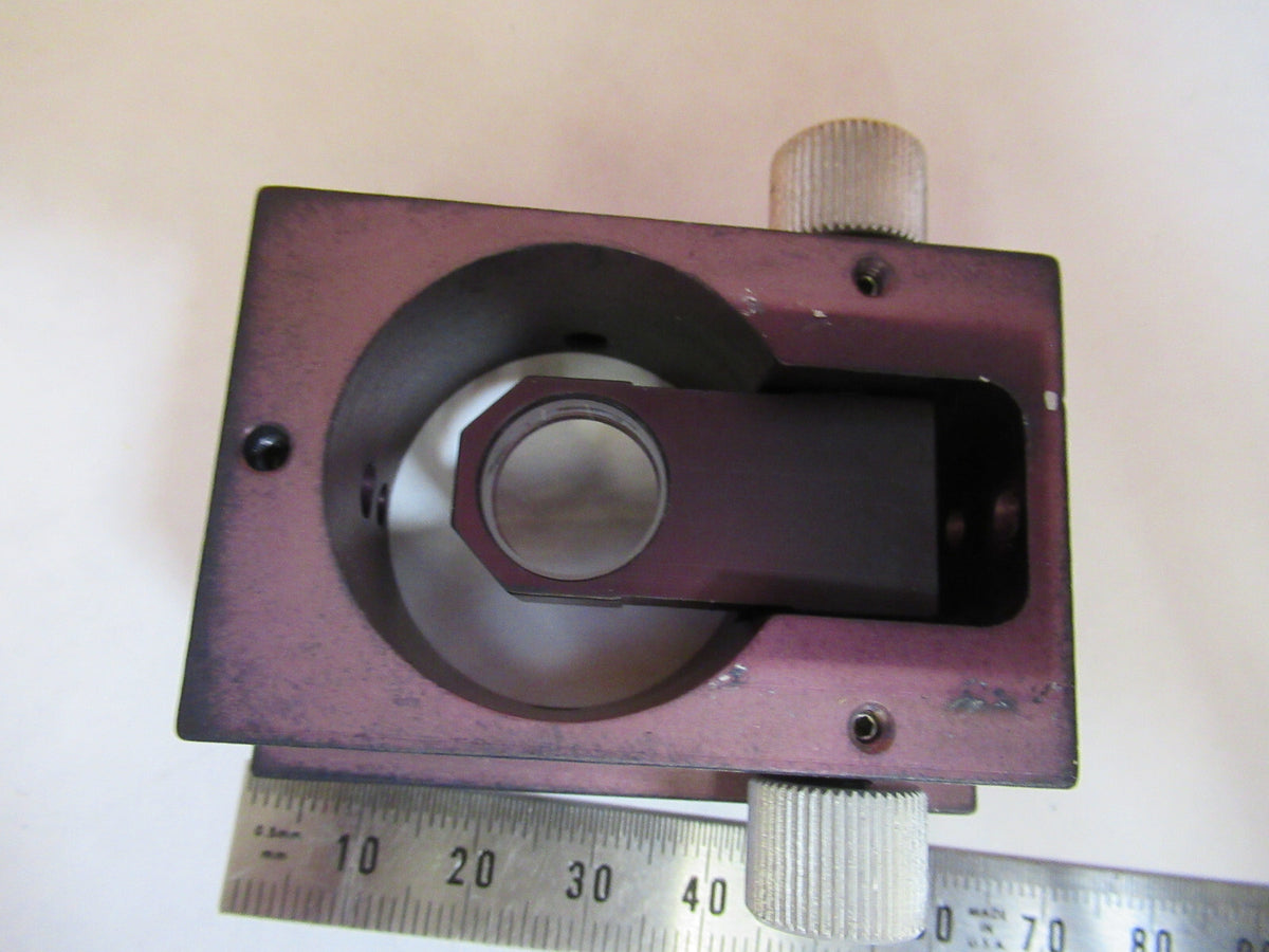 optical FIXTURE WITH MOVABLE LENS  laser optics as pictured  Y2-A-96