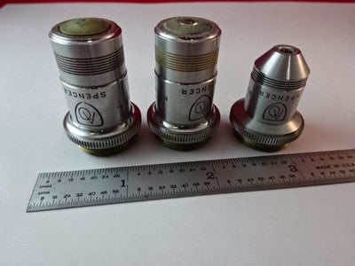 Lot 3 Ea American Optical Co. American Optics Spencer Lens Co. Objectives 97 43 10 Microscope