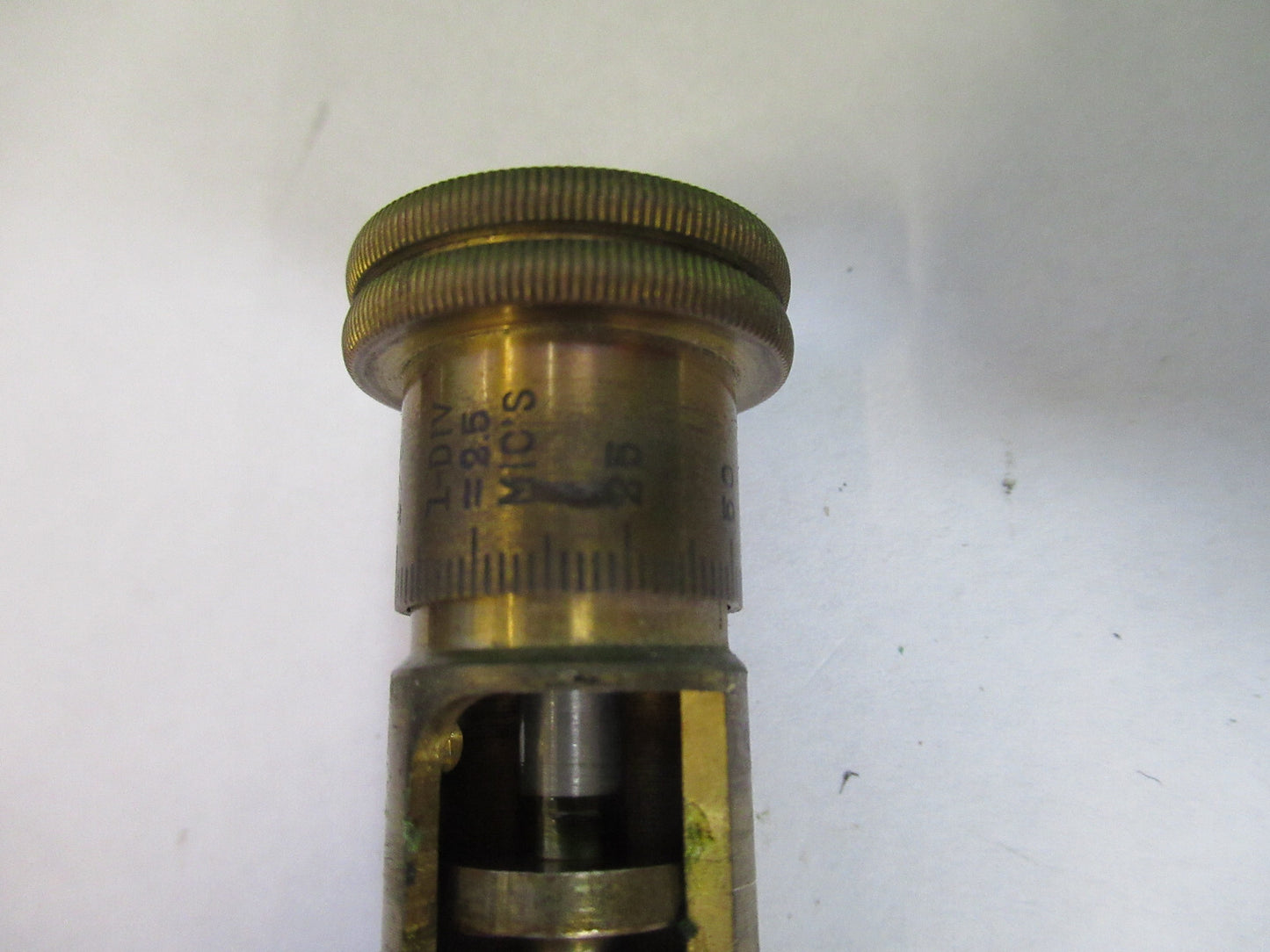 Spencer Lens Co. Antique Brass Fine Micrometer Microscope Part