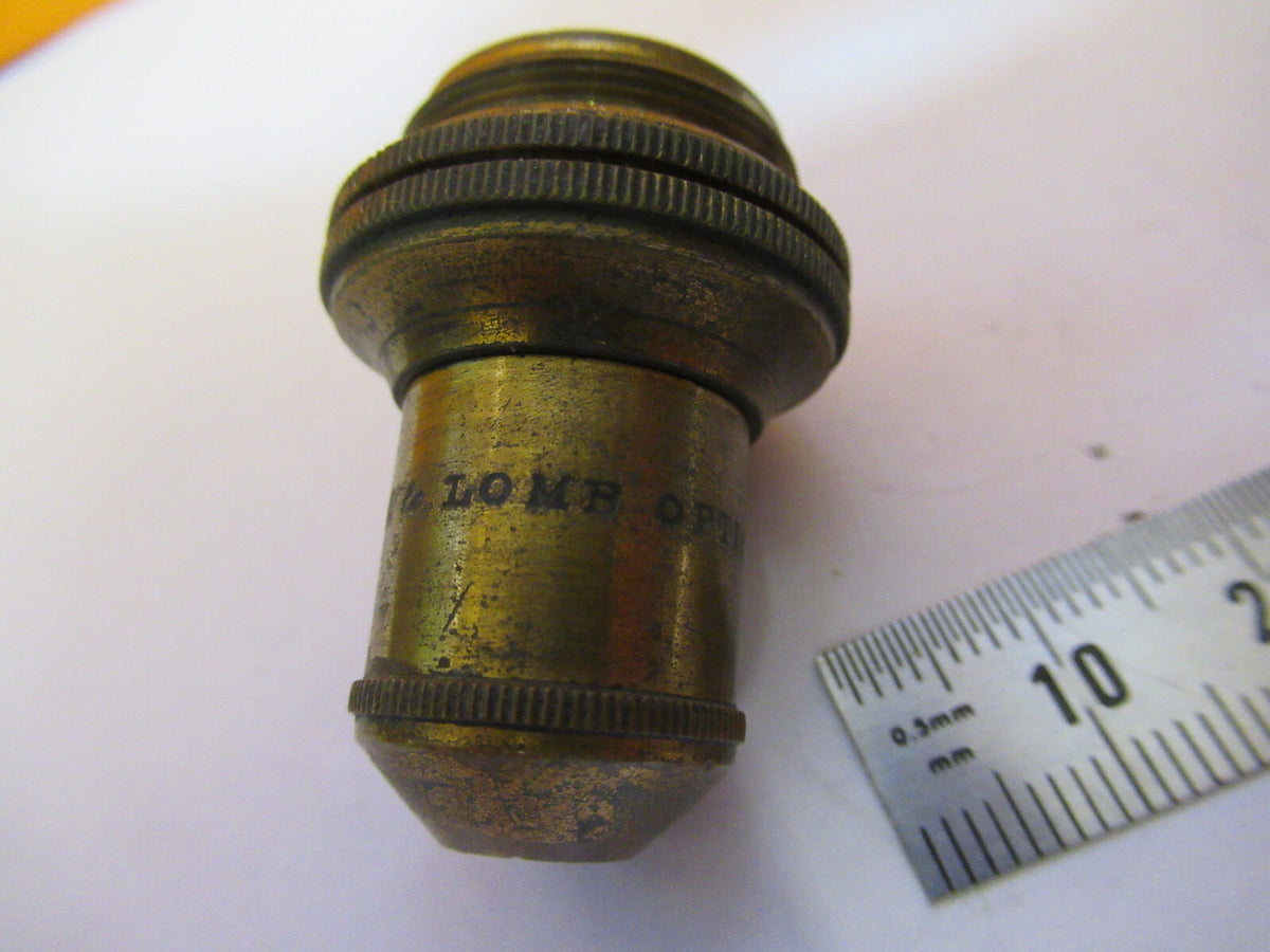 ANTIQUE  BRASS BAUSCH LOMB OBJECTIVE 2/3 MICROSCOPE PART AS PICTURED S4-B-39