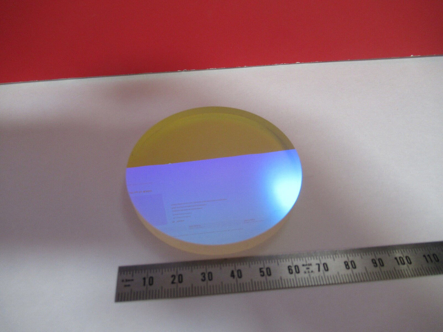 OPTICAL FLAT COATED FUSED SILICA PRO ZYGO LASER OPTICS AS PICTURED Q2-26