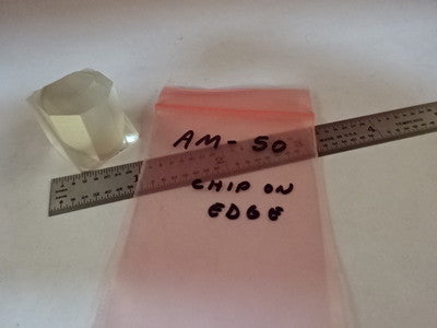 MICROSCOPE PART PRISM ASSEMBLY [chip on edge] OPTICS AS IS #AM-50