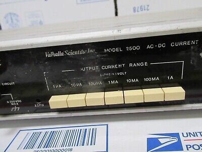 VALHALLA SCIENTIFIC MODEL 2500 AC-DC CURRENT CALIBRATOR AS PICTURED #TC-2