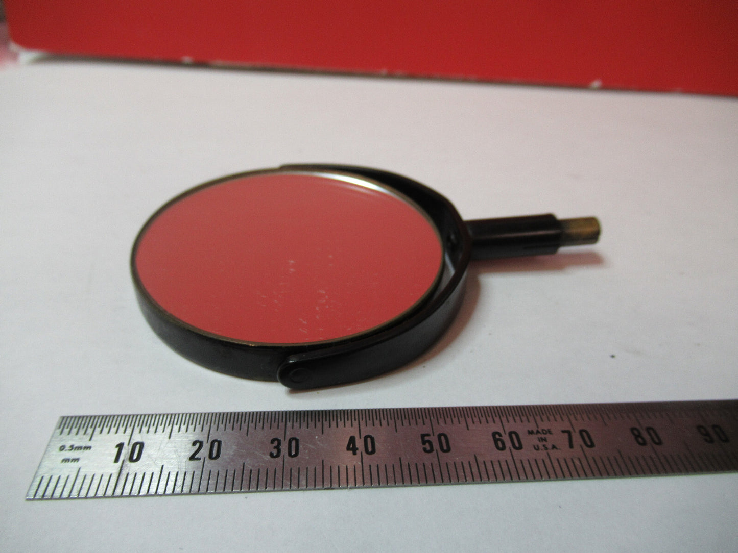 ANTIQUE BAUSCH LOMB MIRROR ASSEMBLY MICROSCOPE PART OPTICS AS PICTURED X3-B-64