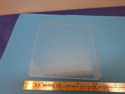 MICROSCOPE PART OPTICAL SQUARE GLASS STAGE OPTICS AS IS  #90-64