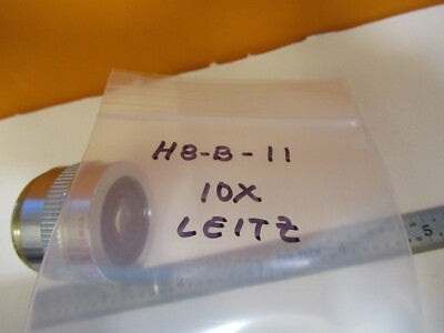 LEITZ LEICA OBJECTIVE 567015 PL FLUOTAR 10X OPTICS MICROSCOPE PART &H8-B-11