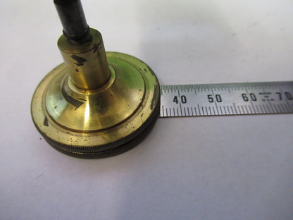 ANTIQUE BAUSCH LOMB BRASS SET OF KNOBS FRAME MICROSCOPE PART AS PICTURED G5-A-49