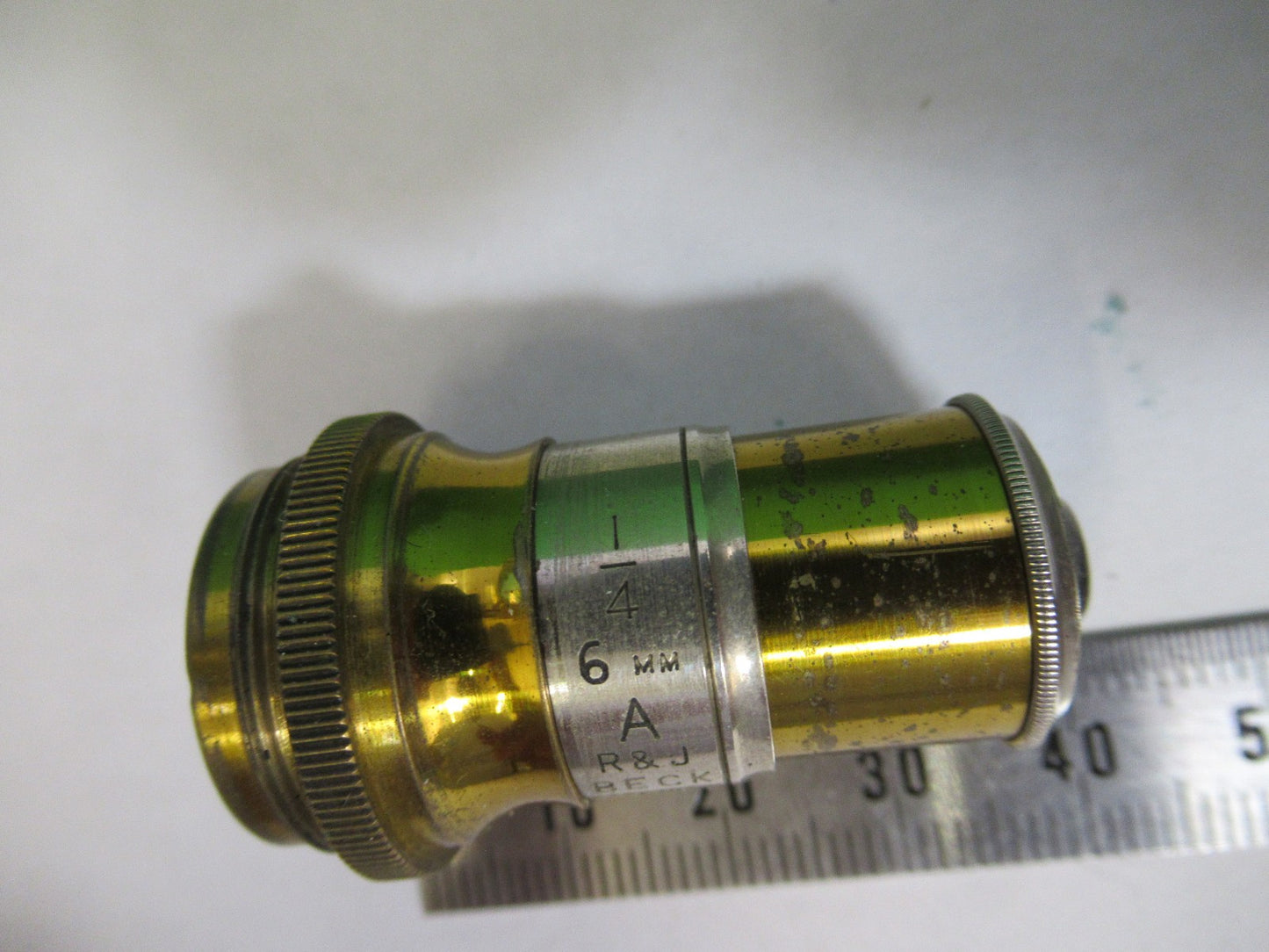 ANTIQUE BRASS BECK UK OBJECTIVE LENS MICROSCOPE PART AS PICTURED X3-B-18