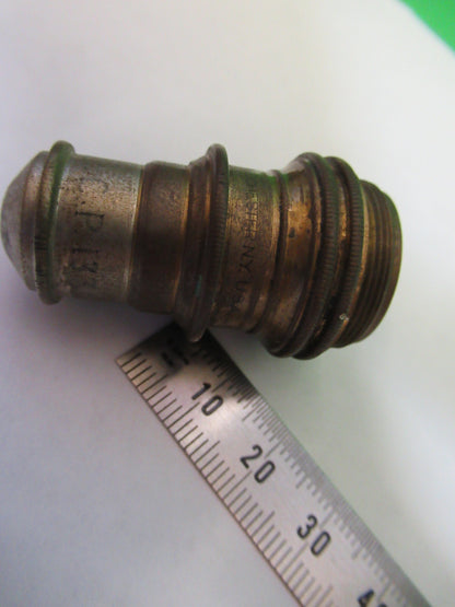 ANTIQUE BRASS OBJECTIVE BAUSCH LOMB MICROSCOPE PART AS PICTURED X6-A-52