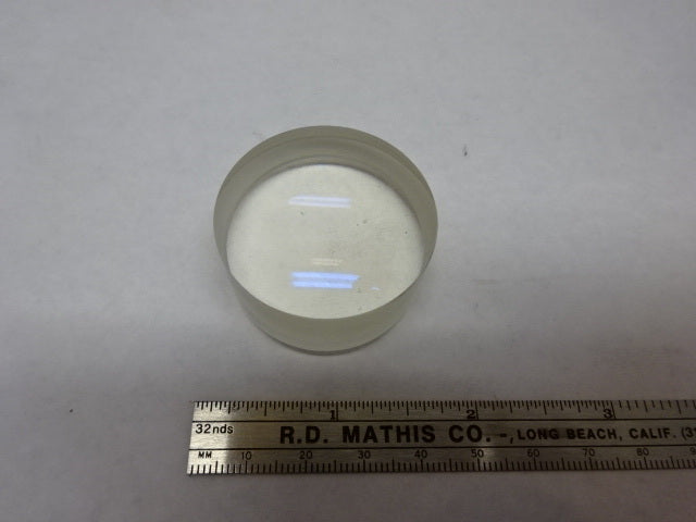 THICK LENS BI CONVEX GLASS OPTICS MICROSCOPE PART AS IS &83-28