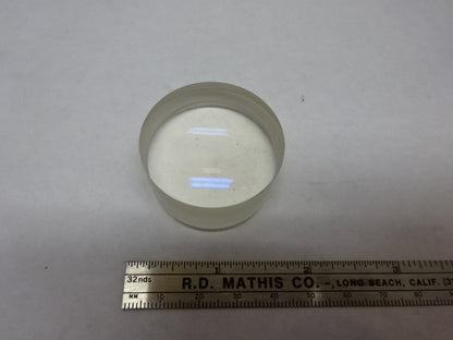 THICK LENS BI CONVEX GLASS OPTICS MICROSCOPE PART AS IS &83-28
