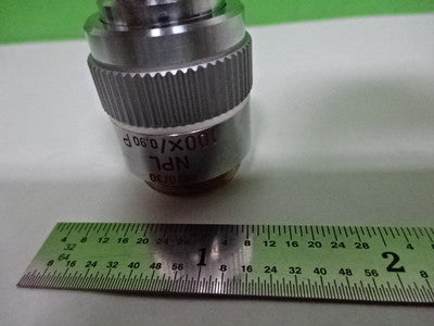 MICROSCOPE PART LEITZ GERMANY OBJECTIVE NPL 100X P POL POLARIZER OPTICS 4-DT-A-8