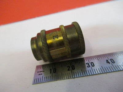Antique Brass Nachet Objective France Microscope Part