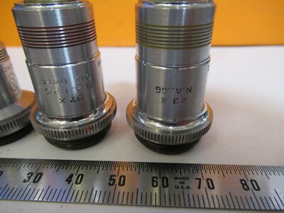 Lot 3 Ea Spencer Lens Co. American Optical Co. Objectives Lenses Microscope Part