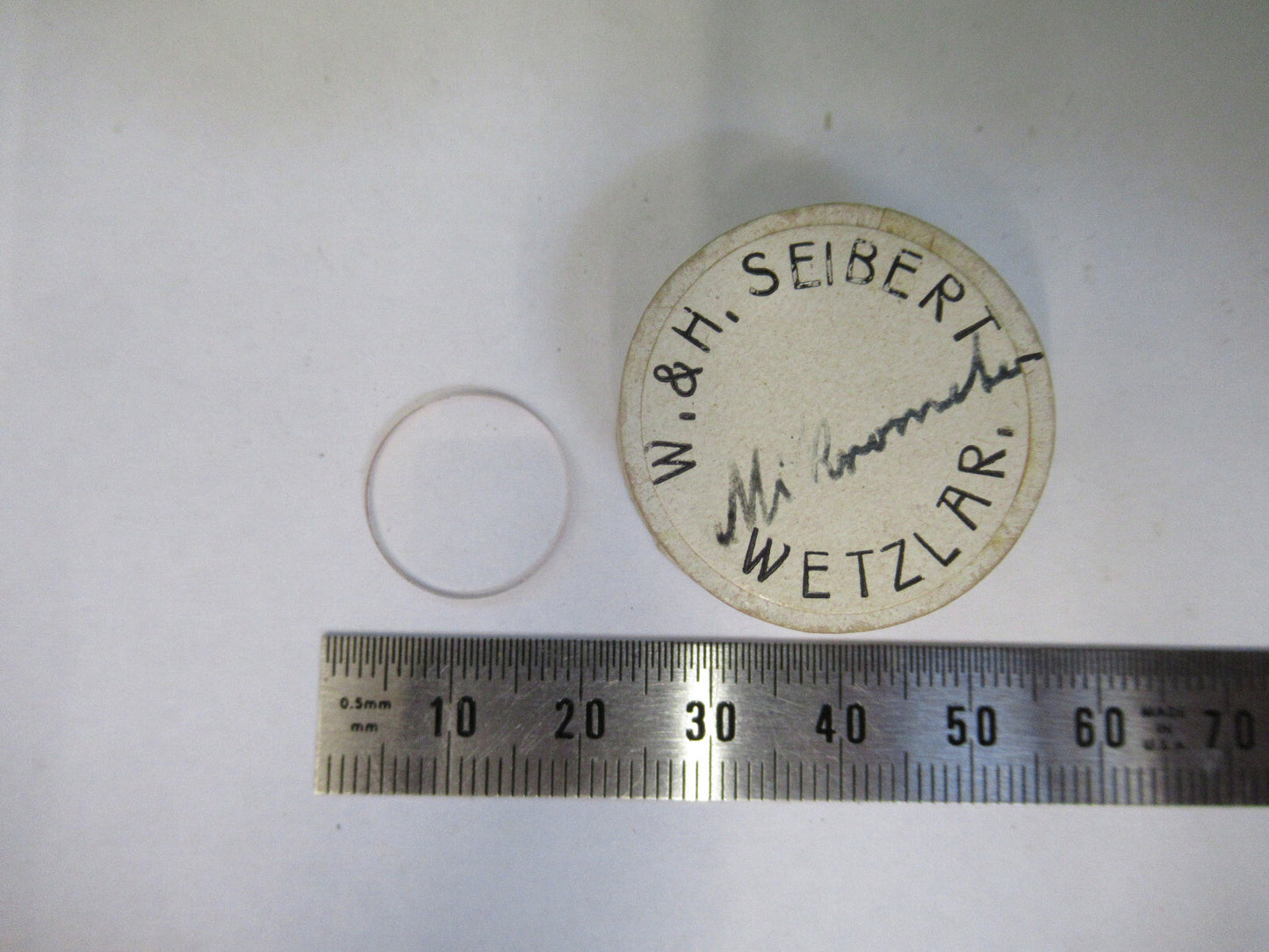 Antique Seibert Germany Micrometer Reticle Microscope Part