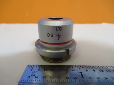 NIKON JAPAN OPTICS 4X OBJECTIVE MICROSCOPE PART AS PICTURED &1E-C-25