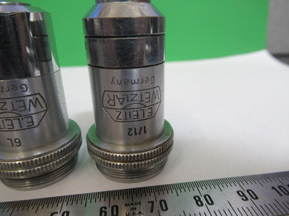 Lot Objectives Lenses Ernst Leitz Germany Microscope Part