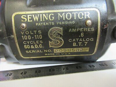 FOR PARTS OLD SINGER SEWING MACHINE MODEL 66 MOTOR ASSEMBLY AS PICTURED &B7-A-42