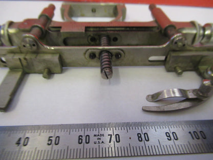 Antique Very Rare Spencer Lens Co. Xy Stage Clip Microscope Part