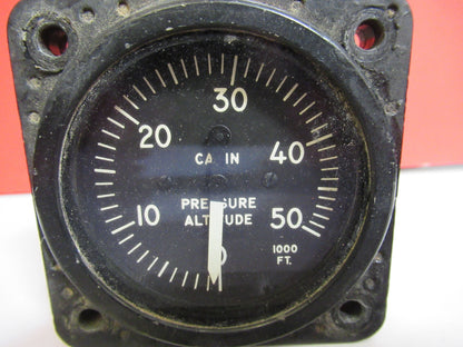 INDICATOR PRESSURE ALTITUDE CABIN KOLLSMAN 128SCA109-1  AS PICTURED  T1-A-42