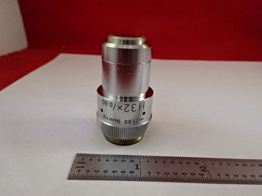 Microscope Part Objective Ernst Leitz Germany Quartz 32X Optics