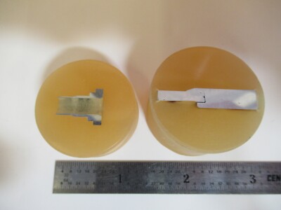 Los 2 Stück METALLOGRAPHISCHES METALLQUERSCHNITTPROBE MIKROSKOPISCHE PROBE &amp;A7-A-20