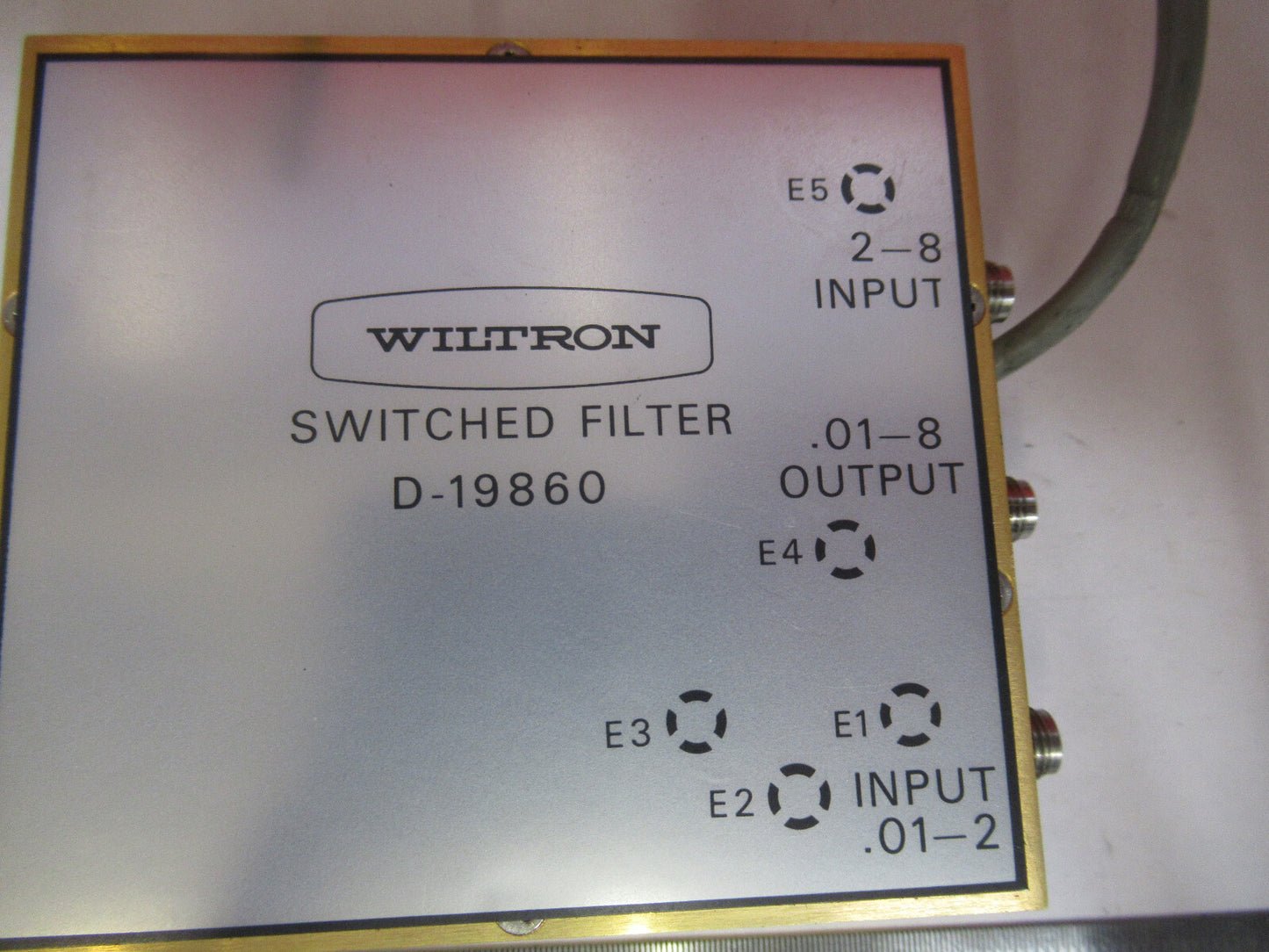 WILTRON D-19860 SWITCHED FILTER MICROWAVE RF FREQUENCY GHz AS PICTURED T7-A-42