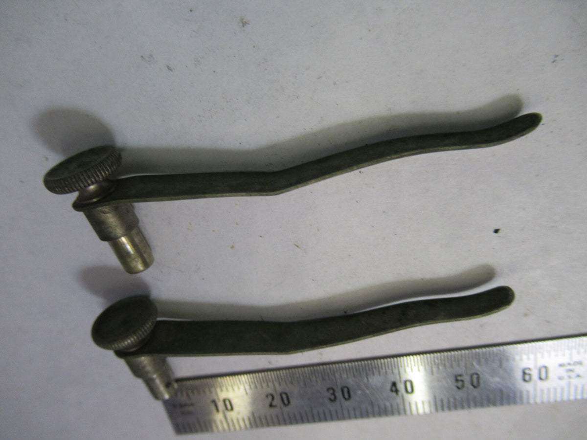 ANTIQUE BAUSCH LOMB PAIR CLIPS STAGE MICROSCOPE PART AS PICTURED X2-A-68